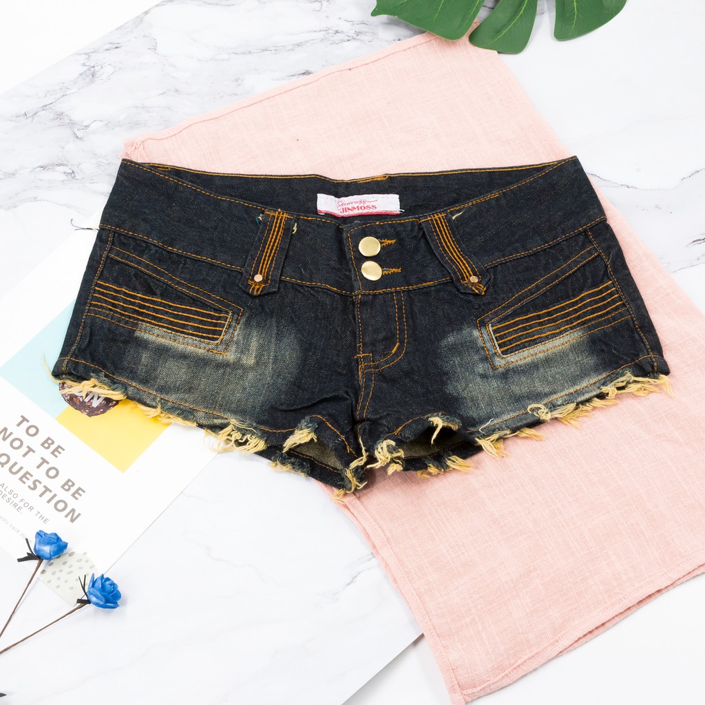 washed out denim shorts