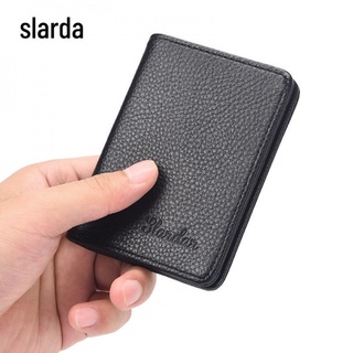 Ultra-Thin Small Wallet Men Short Vertical Young Students Anti-Degaussing Mini Card Holder Men's Driver's License Leather Case
