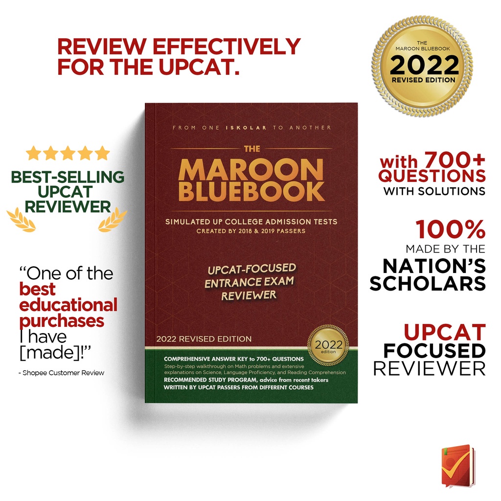 UPCAT Reviewer 2022 (The Maroon Bluebook) | Shopee Philippines