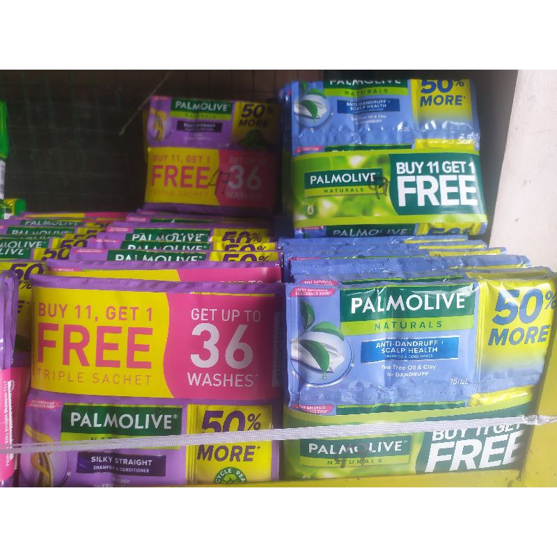 Palmolive shampoo 11+1 sachet sulit pack original Shopee Philippines