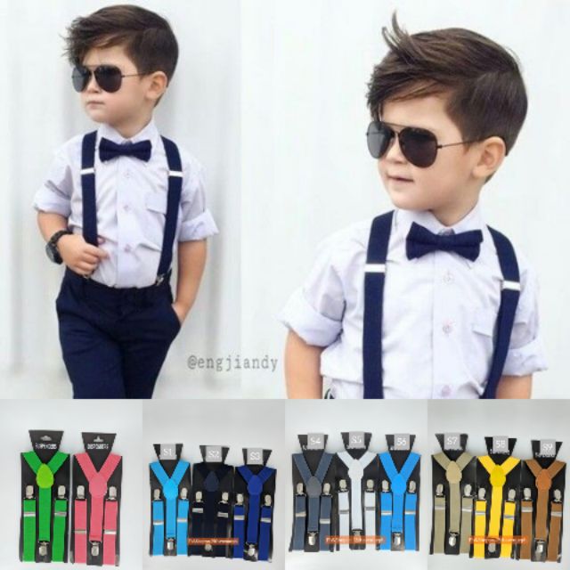 formal attire with suspender