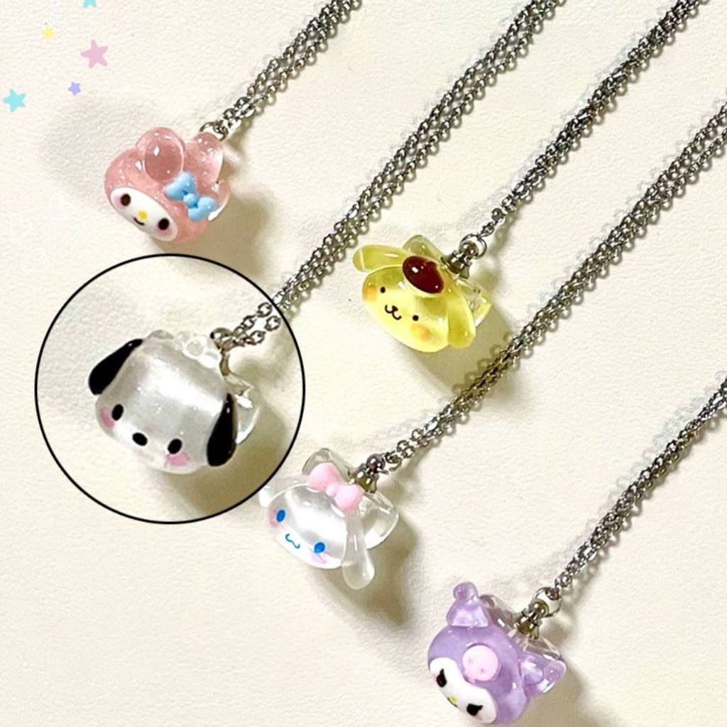 Sanrio Pochacco Couple Necklace Melody Ins Student Girlfriends Clavicle ...