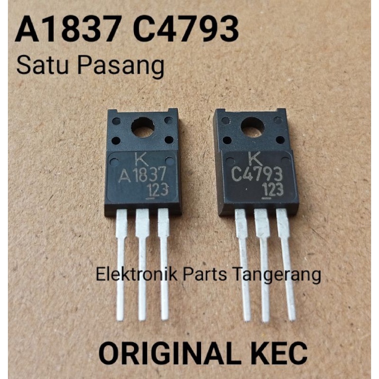 (One Install) TRANSISTOR A1837 C4793 ORIGINAL KEC TRANSISTOR 2SA1837 ...