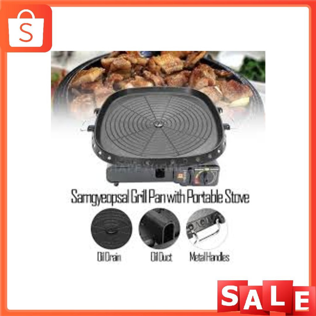 Original Samgyupsal Set Korean Grill Stove Top Pan Barbecue Bbq None Circle Stove Included 1012