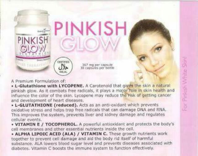 royale pinkish glow glutathione