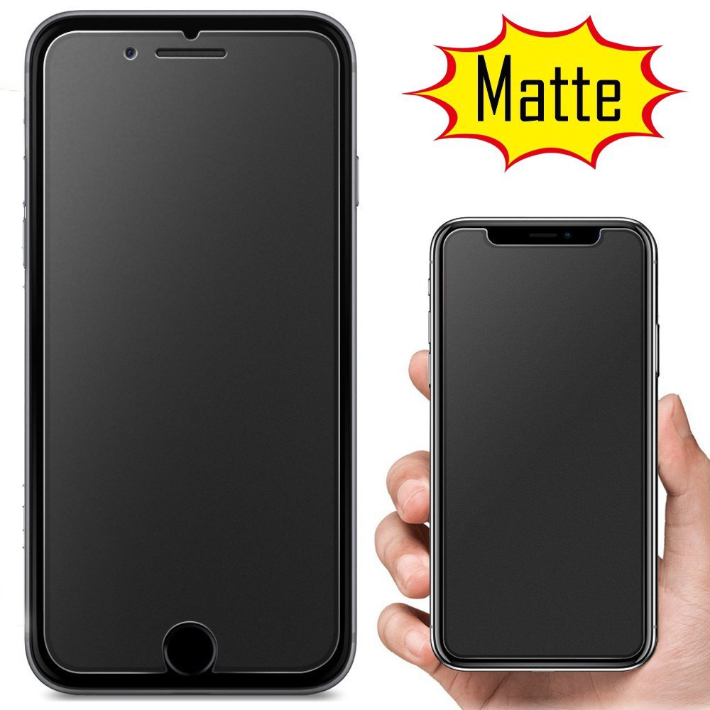 iPhone X XS 8 7 6s Plus Matte Tempered Glass Screen