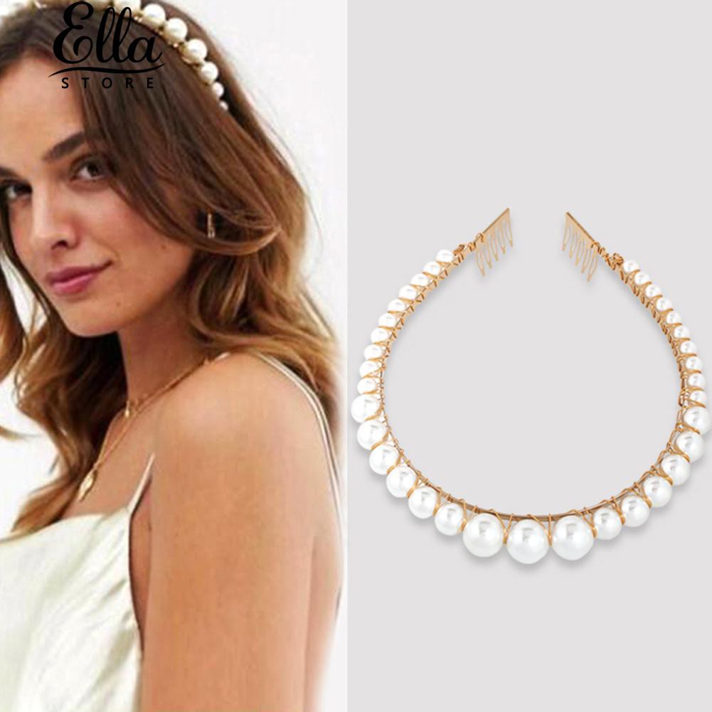 Ella Wedding Party Elegant Faux Pearl Korean Style Hair Bridal