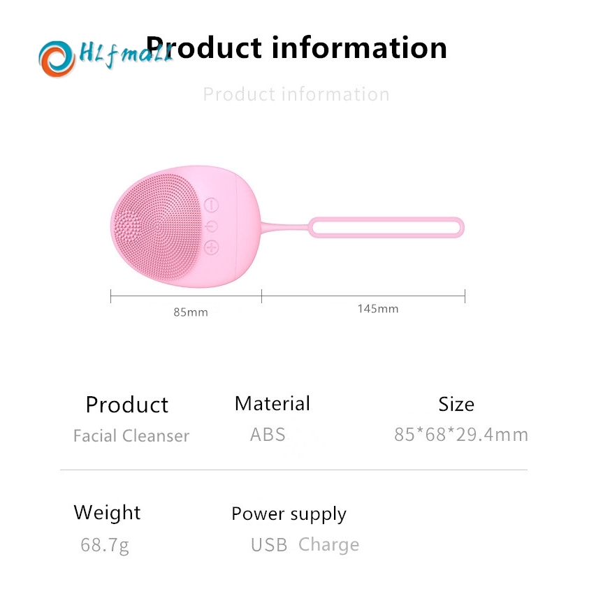 Mini Electric Face Cleaning Brush Pore Cleanser Silicone Facial Massager Brush Waterproof Sonic Skin Scrubber