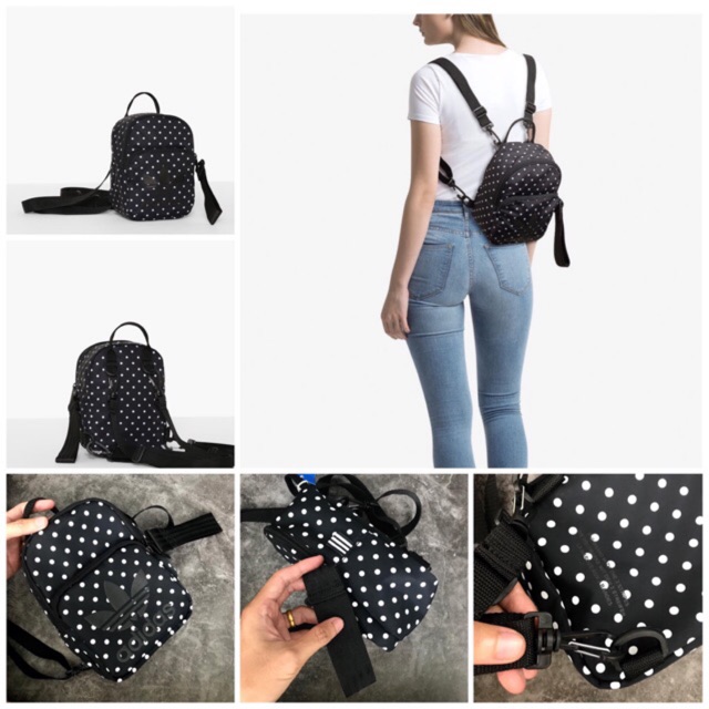 adidas mini backpack polka dot