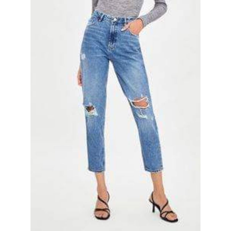 ripped mom jeans zara