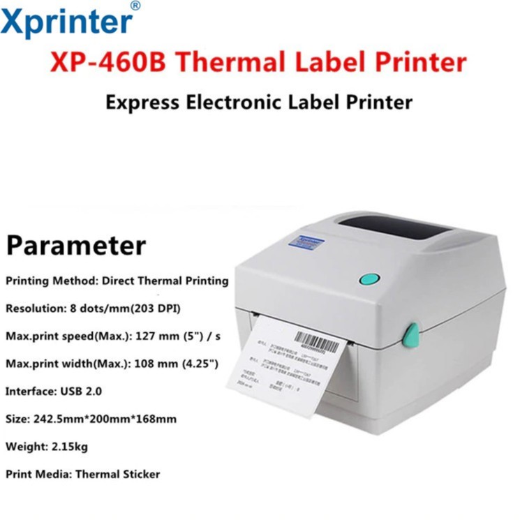 Xprinter XP460b Thermal Label Printer Express Electronic Label Printer Shopee Philippines