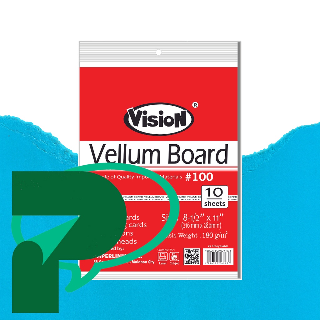 Vision Vellum Board 100 (180 GSM) & 120 (230 GSM) (10 pcs/pack