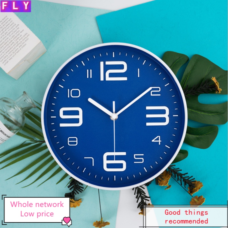 FLY Round Wall Clock with 3,6,9 and 12 Big Numbers Design wall clock