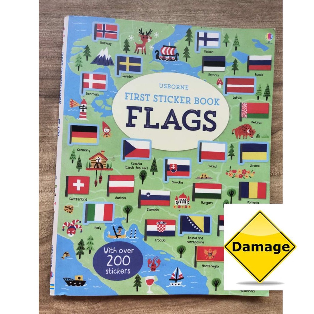 Usborne First Sticker Book Flags - WITH DAMAGE BOOK COVER | Shopee ...