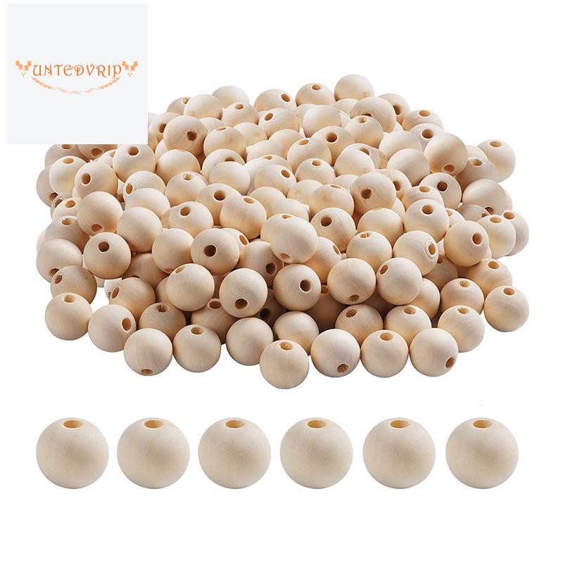 500Pcs 20mm Unfinished Wood Beads for Craft Making and DIY Crafts,Suitable for Home and Holiday Decor,DIY Jewelry Making