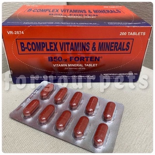 B-50 forten (sold per 10 Tablets) B-complex plus Vitamins and minerals