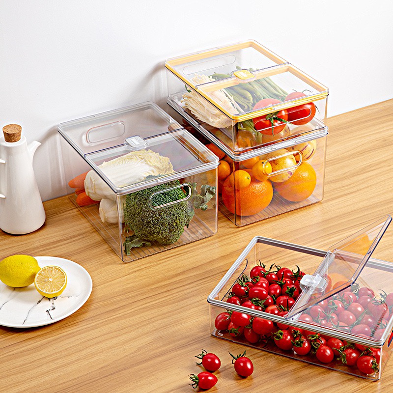 2 Door Acrylic Food Storage Container Organizer with Lid | Shopee ...