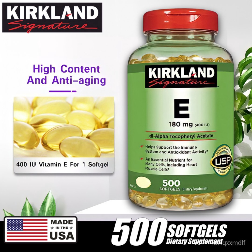 Kirkland Signature Vitamin E 180mg (400I.U)/500 Softgel biotin