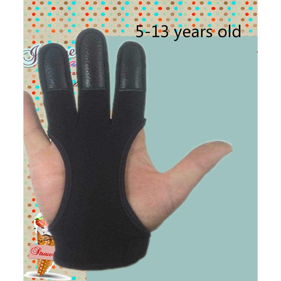 three finger archery glove