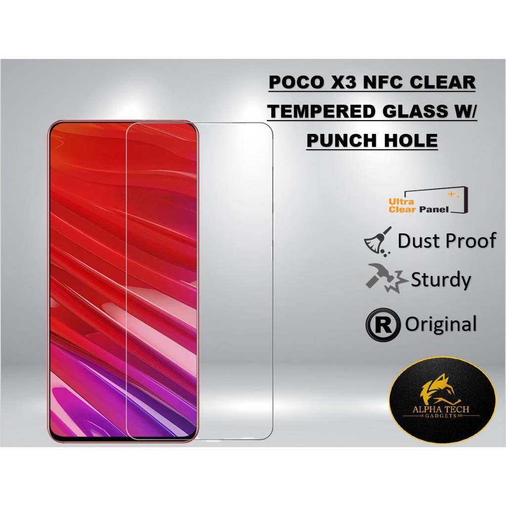 Poco X3 NFC / Poco X3 Pro Clear Tempered Glass With Punch Hole Screen