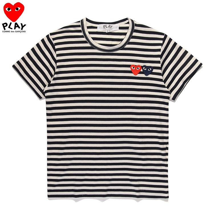 cdg t shirt striped