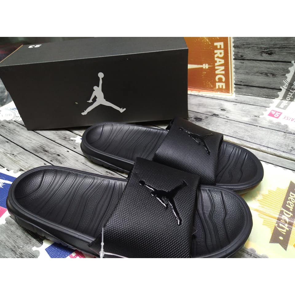 black jordan slides for men