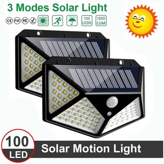 1-4 Pack 3 60 100 SMD LEDs Solar Powered Motion Sensor Security Light Flood LOT 