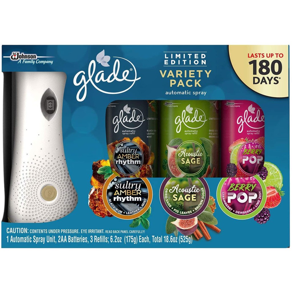 Glade Automatic Spray Air Freshener, 1 Holder + 3 Refills Shopee