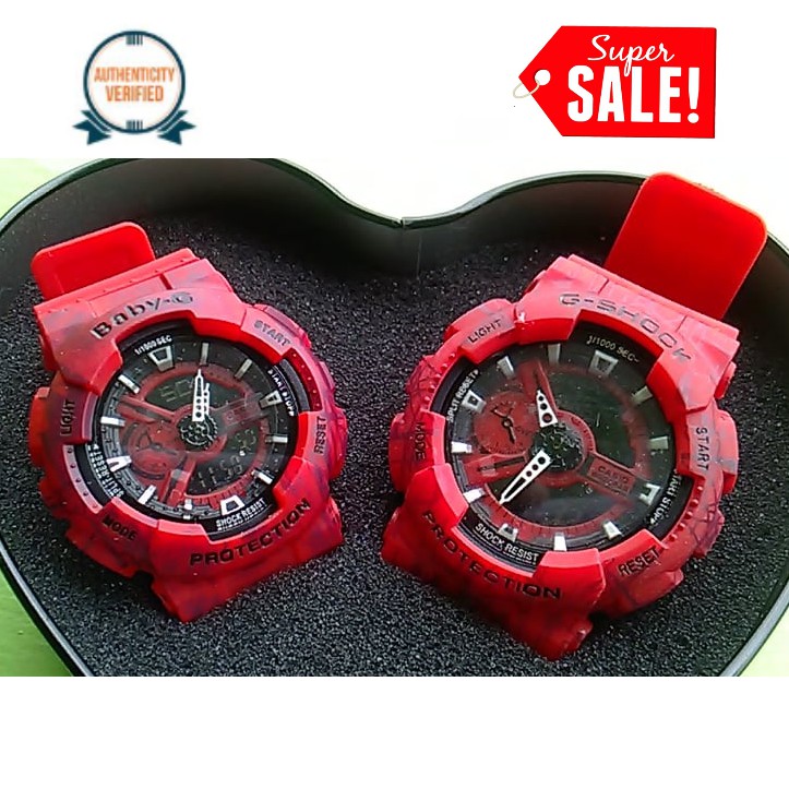 G Shock Baby G Couple Watch Red Design | Shopee Philippines