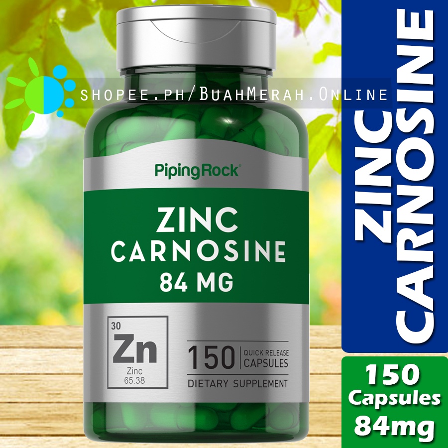 ZINC CARNOSINE 84mg x 150 Capsules with L Carnosine 62.35mg Vitamins