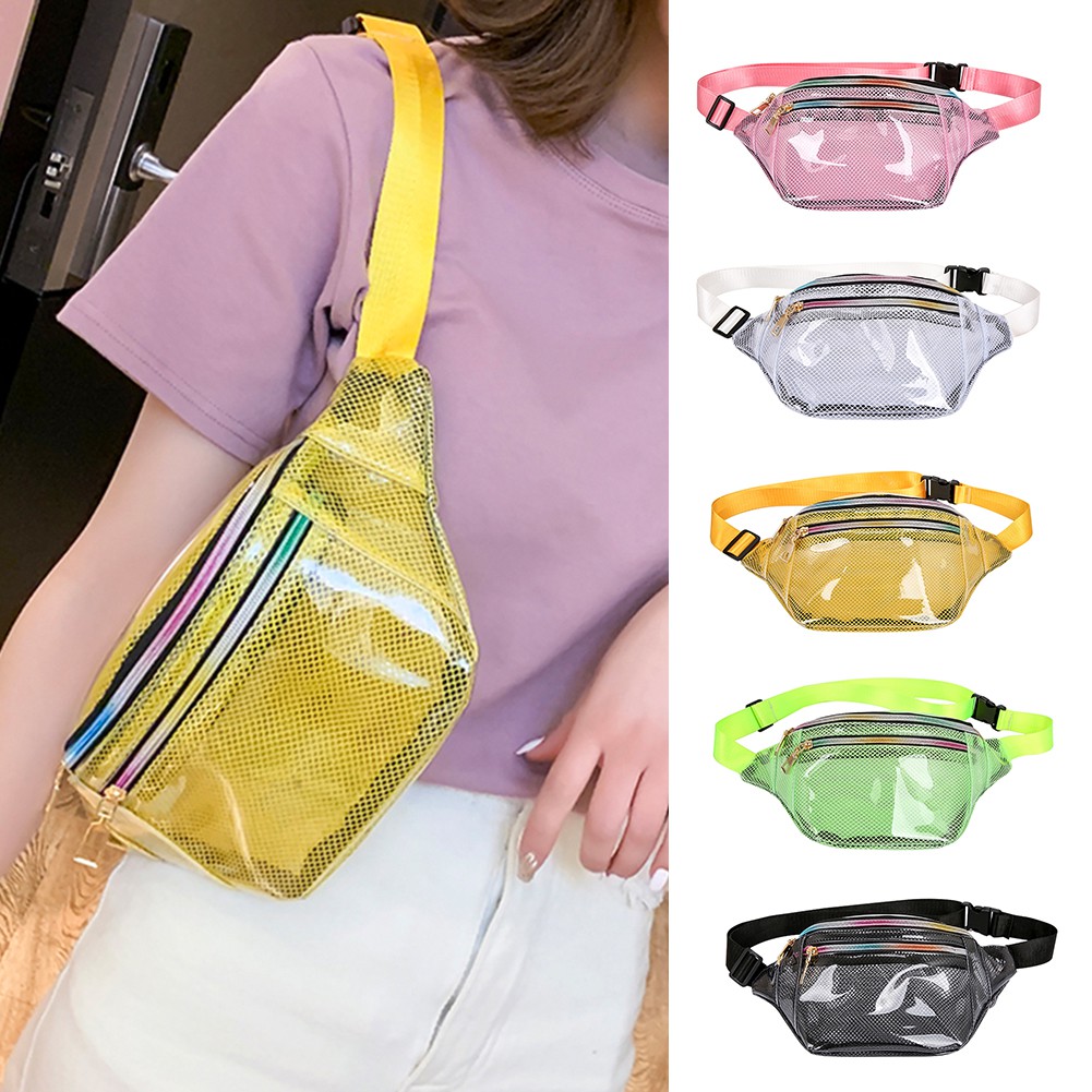 clear pvc bum bag