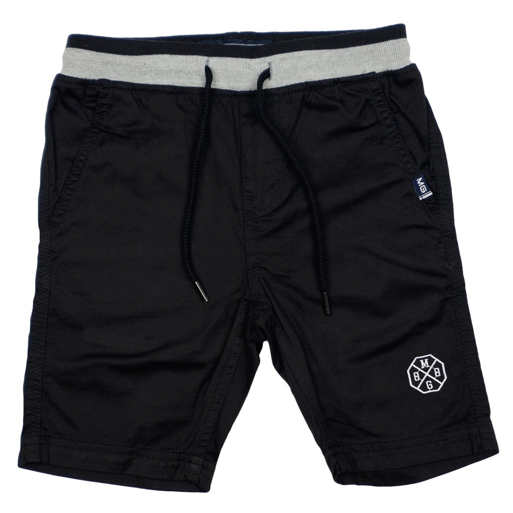 boys black jogger shorts