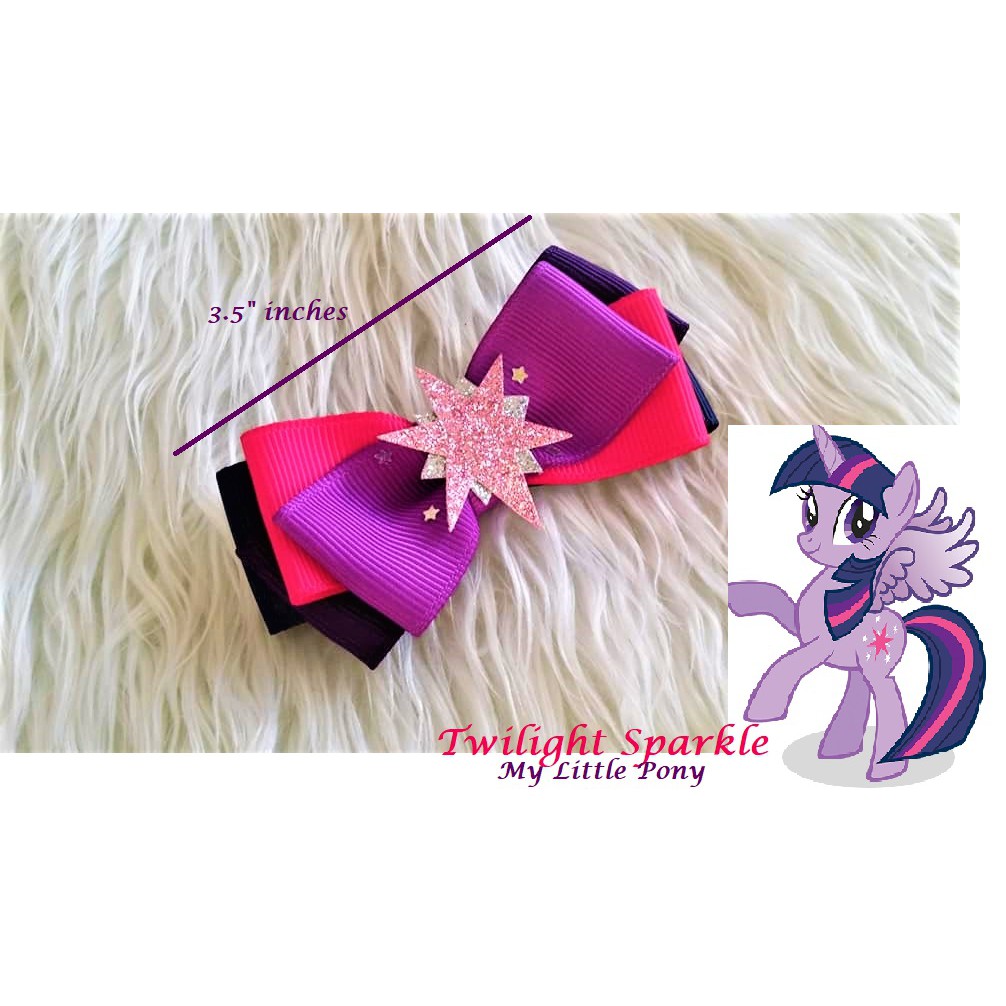 Twilight Sparkle Bow My Little Pony inspired Hair Accessories Shopee
