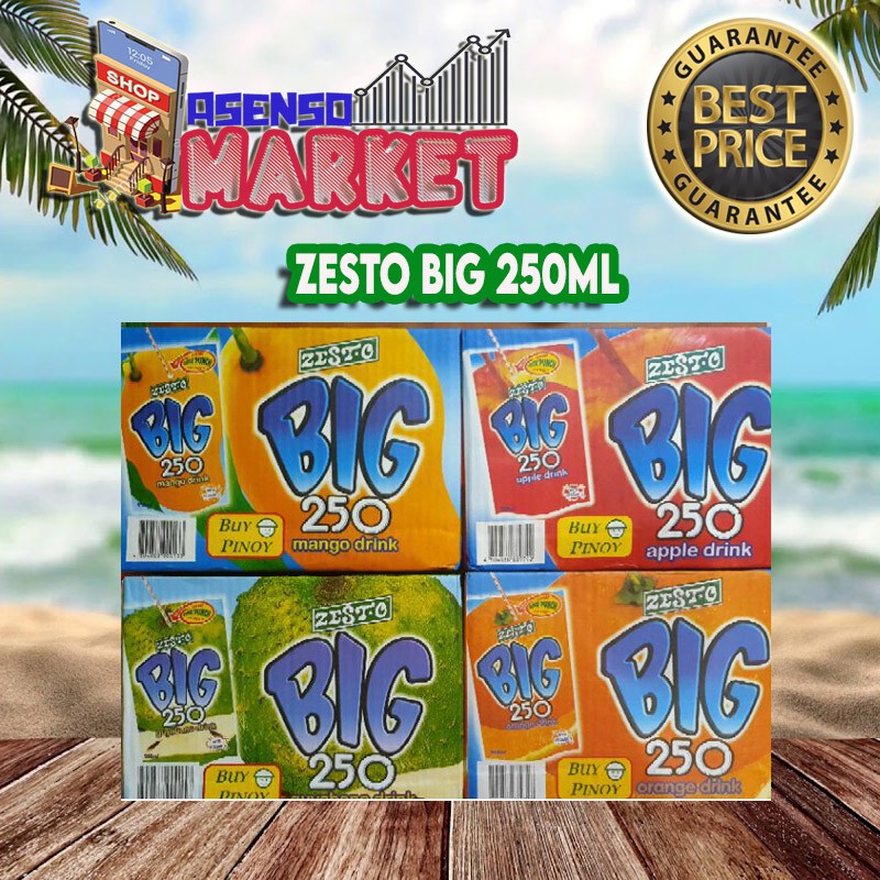 Zesto Big 250ml Juice Drink Mango Guyabano Shopee Philippines