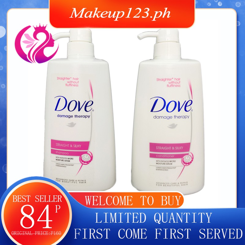 Dove STRAIGHT & SILKY Conditioner And Shampoo 640ml | Shopee Philippines