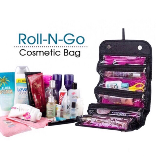 roll up travel cosmetic bag