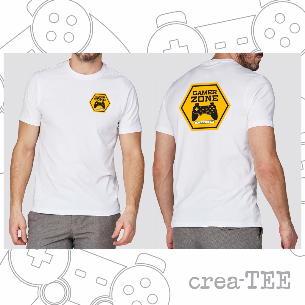 creaTEE Gaming Tshirt Gamer Zone (white) unisex Shopee Philippines