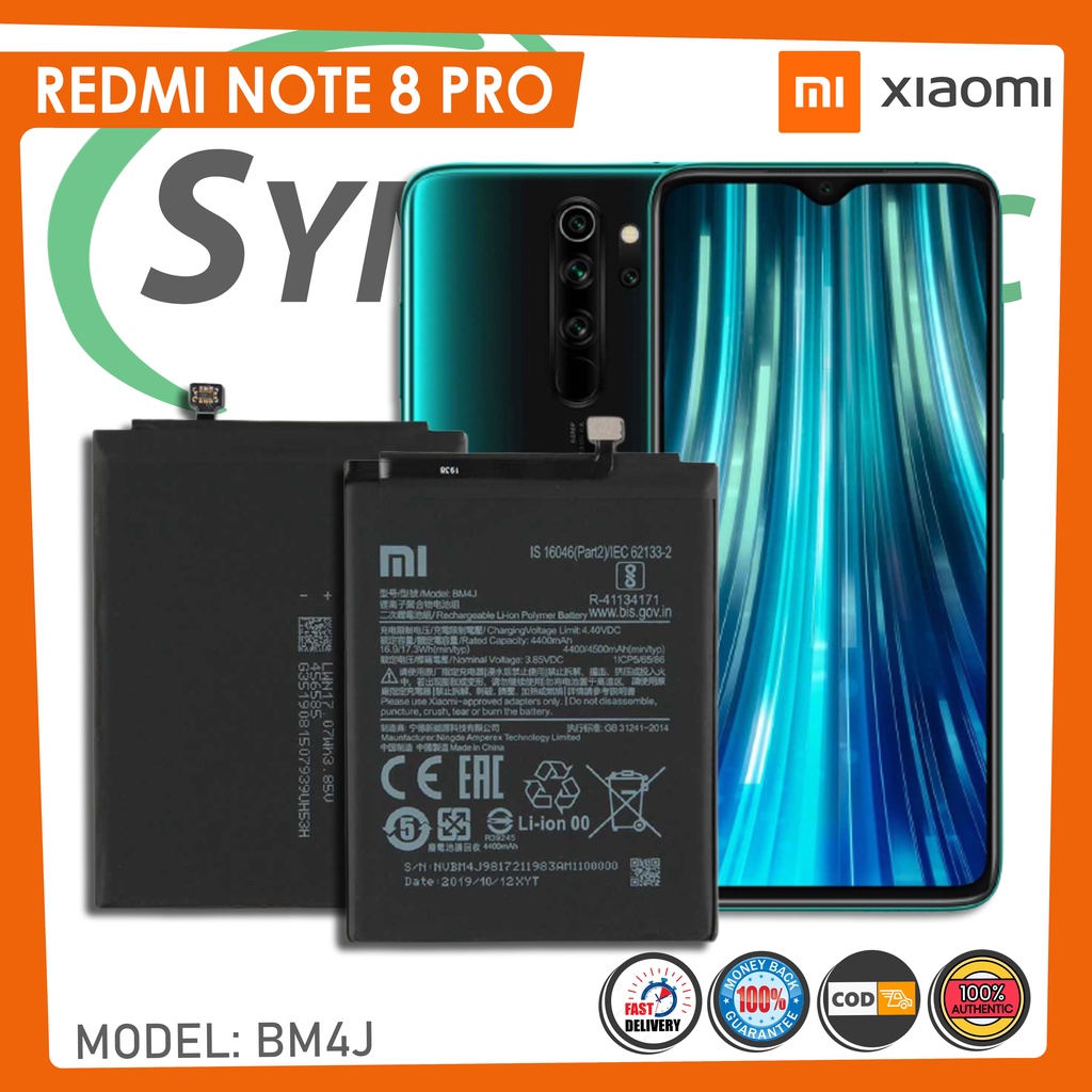 Original Xiaomi Redmi Note 8 Pro Battery Model Bm4j 4500mah Original Xiaomi Battery Shopee 5883