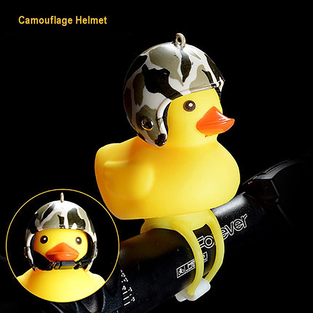 bicycle horn light small yellow duck with helmet
