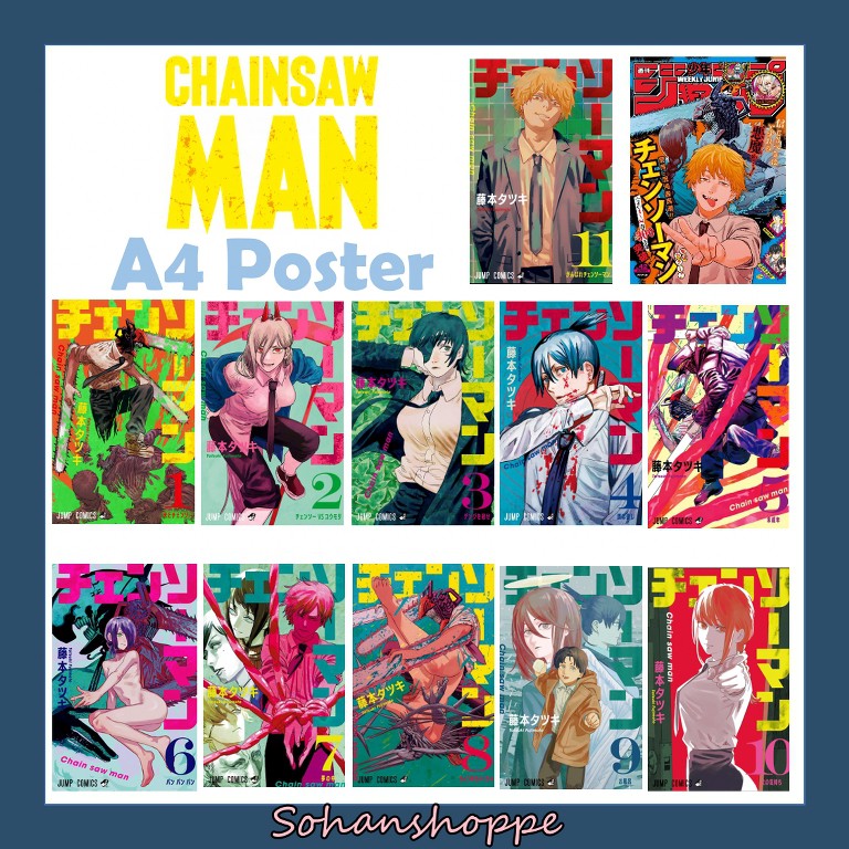 Sohanshoppe Chainsaw Man A4 Poster Shopee Philippines