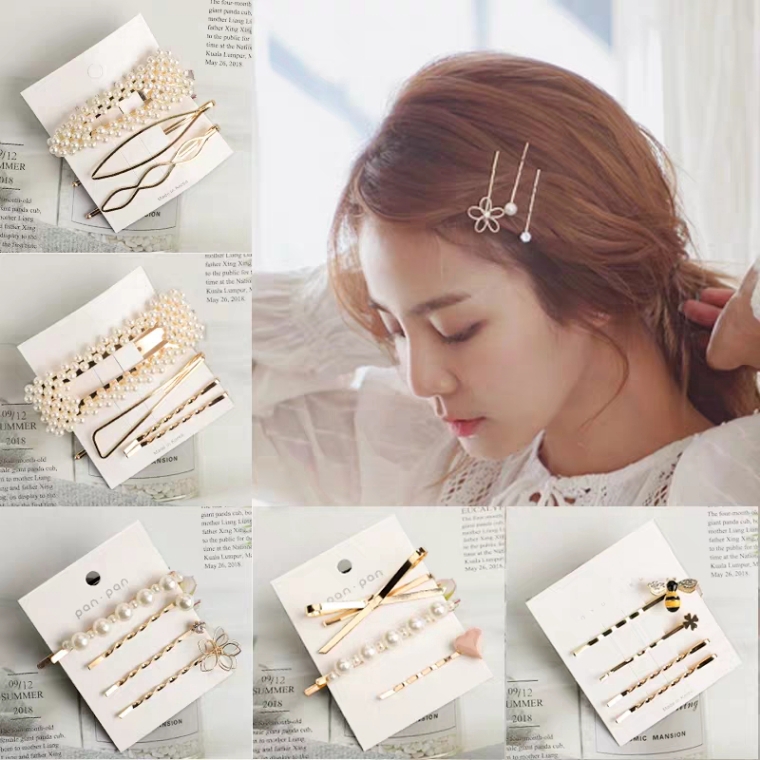 Fashion Hairpin Women Pearl Hair Clip 