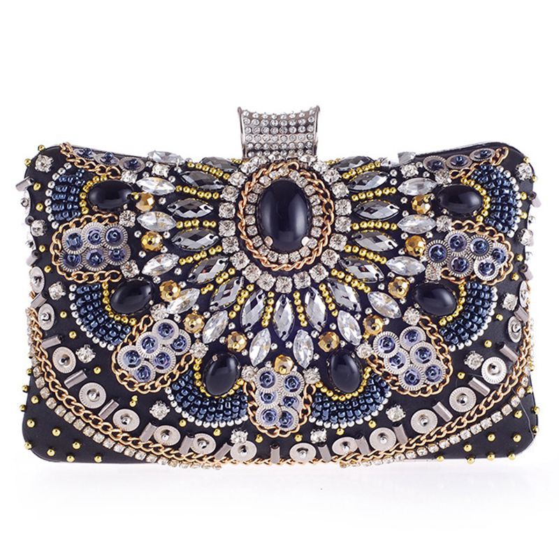 Women Evening Clutch Bag Crystal Purses Party Bridal Handbag | Shopee ...