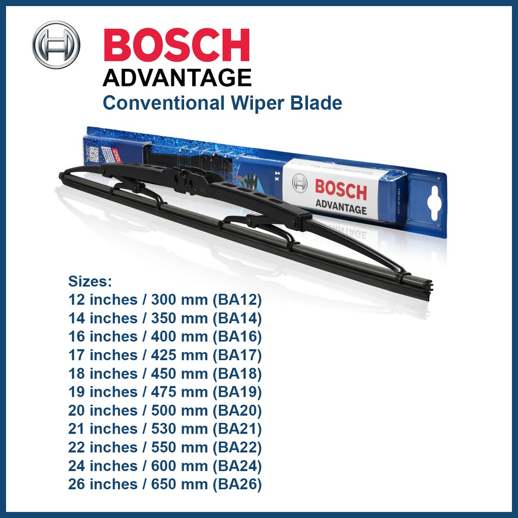 Bosch Clear Advantage Wiper Blades - 26 & 16 Inch Combo Pack For Front Windshield (J-Hook, Easy Install)
