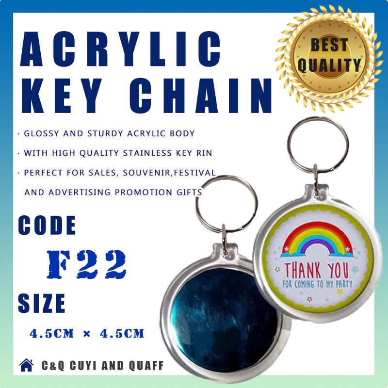 Acrylic Circle Keychain F22 (100 pcs) Shopee Philippines