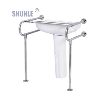 Barrier-Free Toilet Stainless Steel Stairs Anti-Slip Handle Color : Yellow, Size : 100CM Disabled Corridor Word Bar Bathroom Handrails Public Areas Elderly