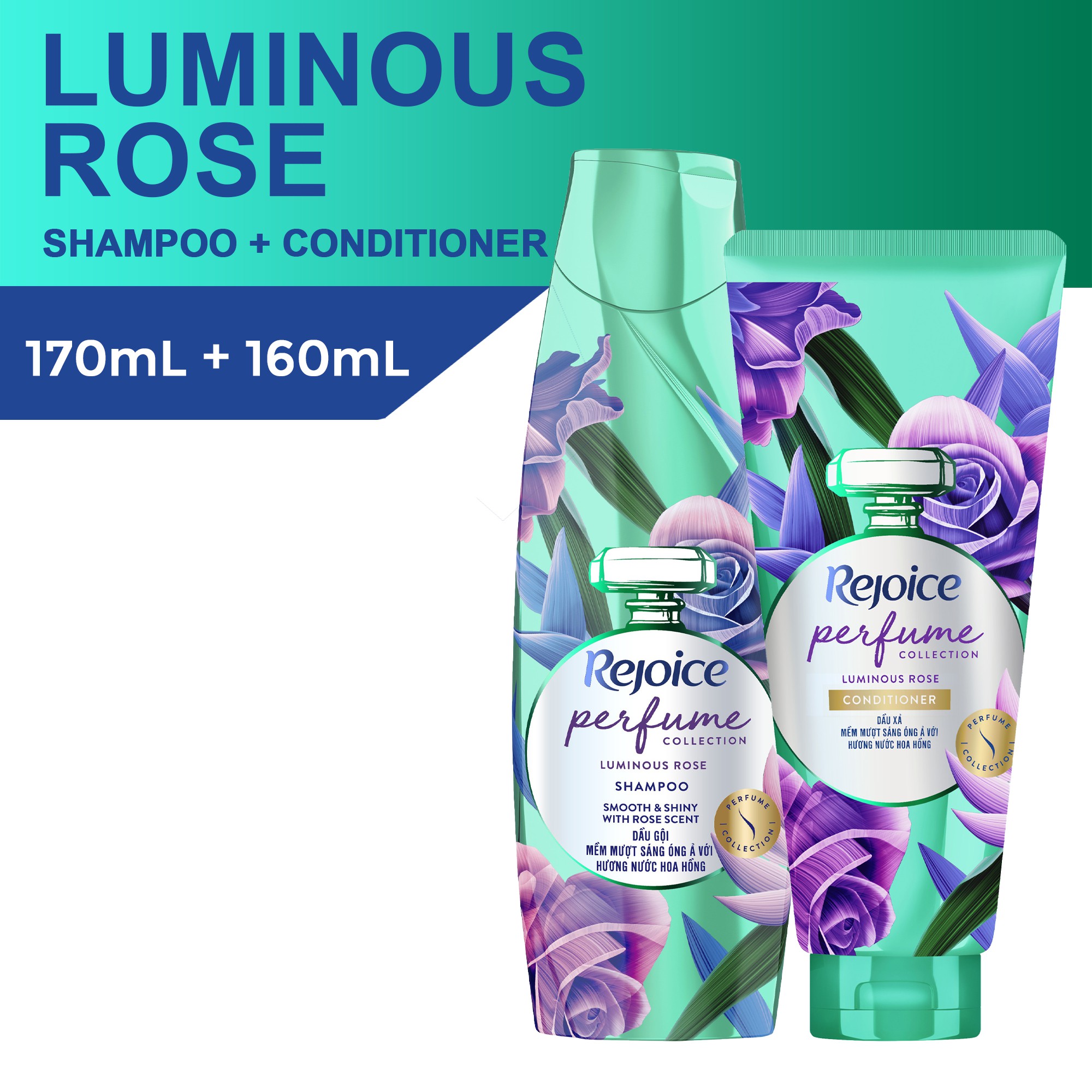 Rejoice Perfume Collection Luminous Rose Shampoo (170mL)+Conditioner