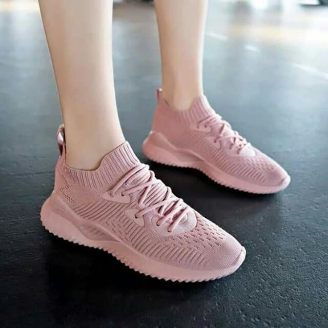 pink and black shoes