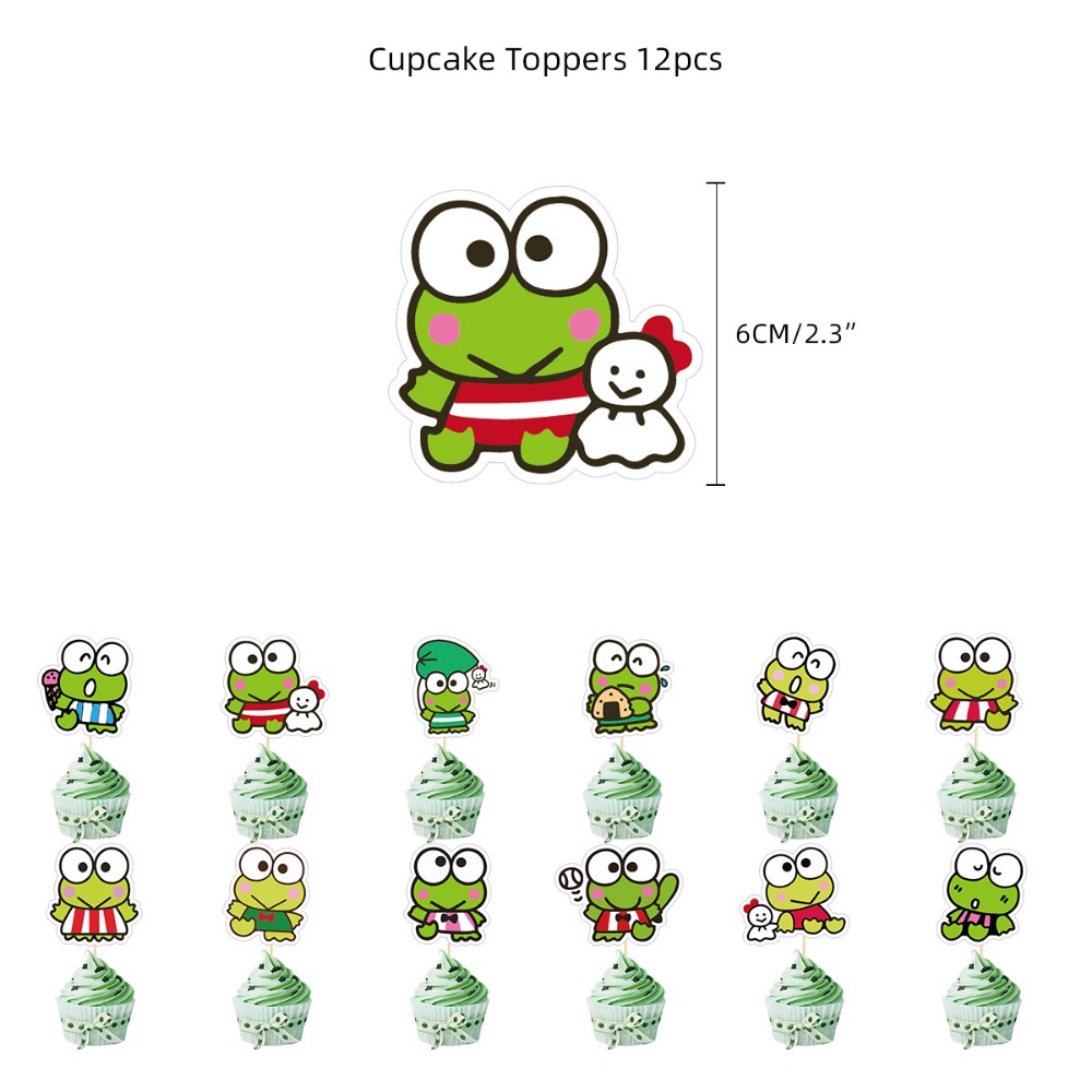 Sanrio KEROKERO KEROPPI Frog Balloons banner cake toppers Birthday ...