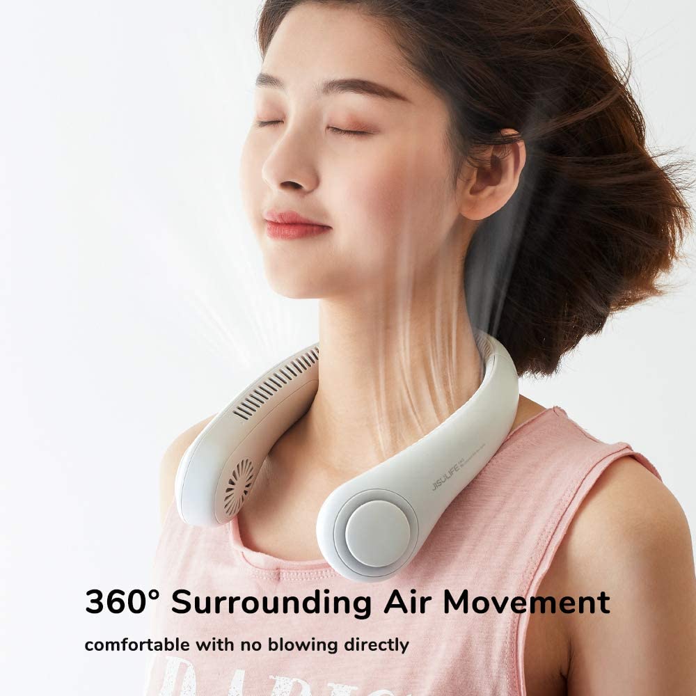 battery-operated Personal Fan for Outdoor Sports Super Strong Wind Bladeless Neck Fan Office,Travel 4000mAh Portable Fan Home 