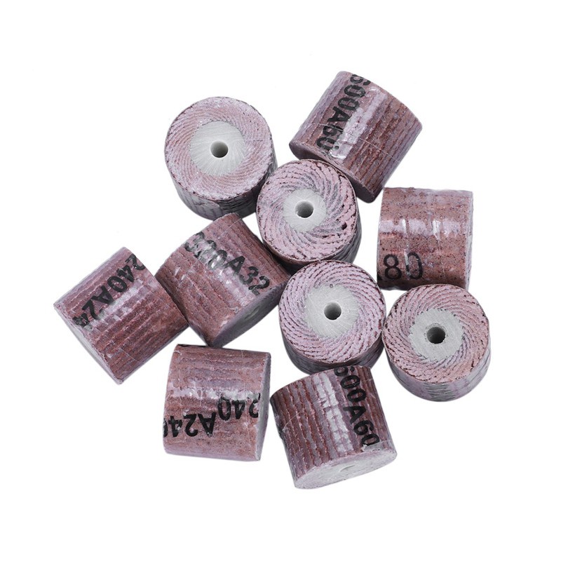 10Pcs 15Mm Sanding Band Wheel Disc 80/120/240/320/600Grit Rotarytools For Dremel